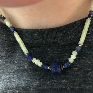 Serpentine Lapis Necklace